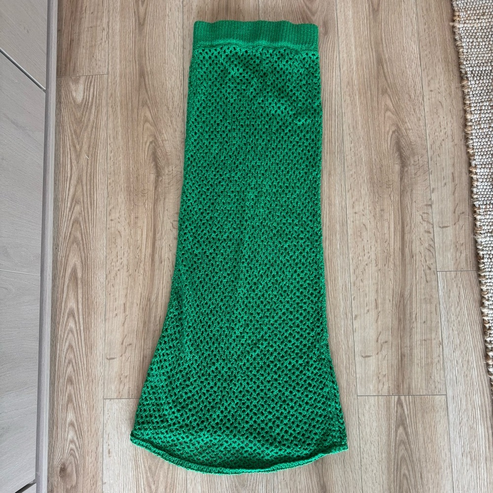 Green Knit Women's Skirt